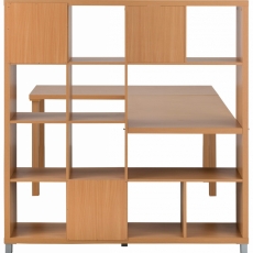 Stůl s knihovnou Kera, 153 cm, buk - 6