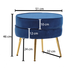 Taburet Greccy, 51 cm, modrá - 4