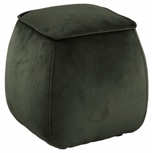 Taburet Mepa, samet, tmavě zelená - 1