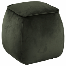 Taburet Mepa, samet, tmavě zelená - 1