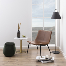 Taburet Mepa, samet, tmavě zelená - 5