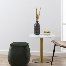 Taburet Mepa, samet, tmavě zelená - 9