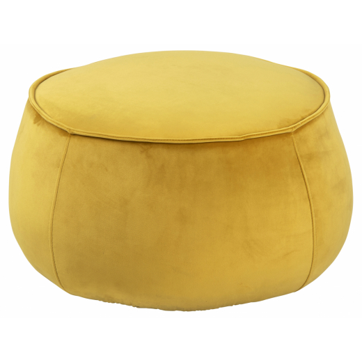 Taburet Mie, samet, žlutá - 1