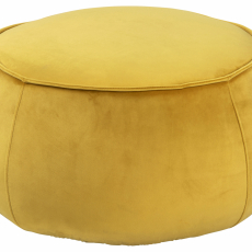 Taburet Mie, samet, žlutá - 1