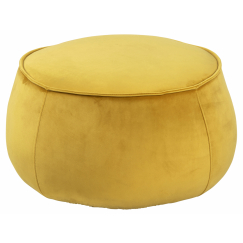 Taburet Mie, samet, žlutá