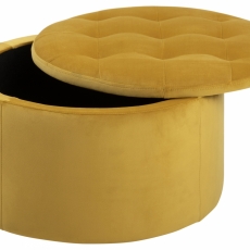 Taburet Retina, zamat, žltá - 3