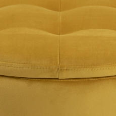Taburet Retina, zamat, žltá - 5