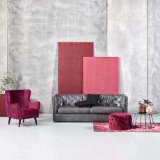 Taburetka čalúnená Ralton, 60 cm, šedá - 3