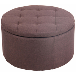 Taburetka Evora, textil, hnědá