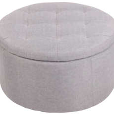 Taburetka Evora, textil, šedá - 1