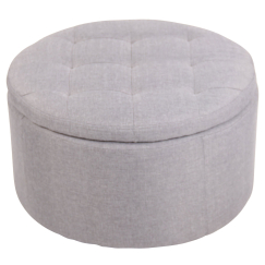 Taburetka Evora, textil, šedá