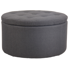 Taburetka Evora, textil, tmavě šedá