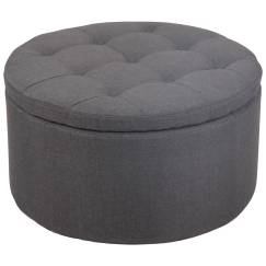 Taburetka Evora, textil, tmavo šedá