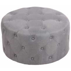 Taburetka Korsika, textil, tmavě šedá