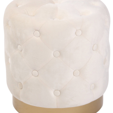 Taburetka Naila, samet, krémová - 2