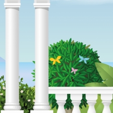 Tapeta 3D Krajina za stĺpmi, 216 x 140 cm - 3