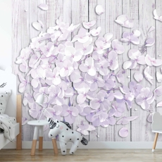 Tapeta 3D Odkvitajúce hortenzie, 288 x 200 cm - 1