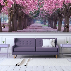 Tapeta 3D Růžový sad, 432 x 290 cm - 3