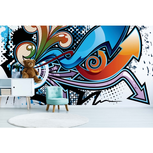 Tapeta Graffiti, 360 x 260 cm - 1