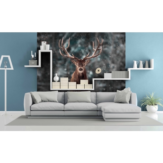 Tapeta Jelen v zimě, 288 x 200 cm - 1