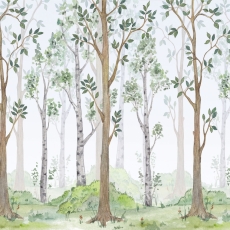 Tapeta Les ilustrácia, 144 x 105 cm - 2