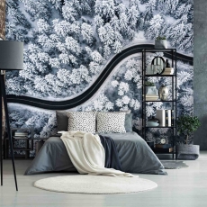 Tapeta Les z ptačí perspektivy, 360 x 260 cm - 1