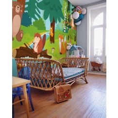 Tapeta Lesní zvířátka, 432 x 290 cm