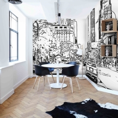 Tapeta Skica New York City, 504 x 310 cm - 1