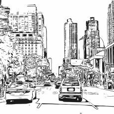 Tapeta Skica New York City, 504 x 310 cm - 2