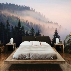 Tapeta Stromy v mlze, 288 x 200 cm - 1