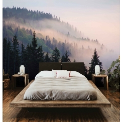 Tapeta Stromy v mlze, 288 x 200 cm
