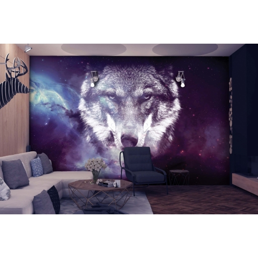 Tapeta Vesmírný vlk, 144 x 105 cm - 1