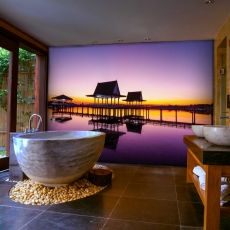 Tapeta Západ slnka na móle, 144 x 105 cm - 1