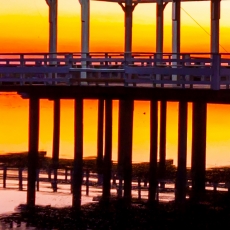 Tapeta Západ slunce na molu, 144 x 105 cm - 3