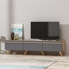 Televizní stolek Amsterdam, 180 cm, šedá - 4