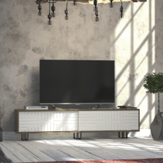 Televizní stolek Askal, 180 cm, bílá - 2