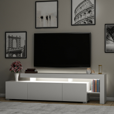 Televizní stolek Beliz, 192 cm, bílá - 2