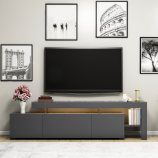 Televizní stolek Beliz, 192 cm, šedá - 3