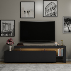Televizní stolek Beliz, 192 cm, šedá - 7