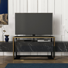 Televizní stolek Bianco, 160 cm, černá - 3