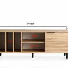 Televizní stolek Bodegas, 140 cm, dub - 6