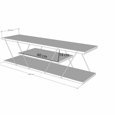 Televizní stolek Canaz, 120 cm, ořech - 5