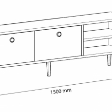 Televizní stolek Clara, 150 cm, dub - 5
