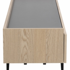 Televizní stolek Connect, 200 cm, dřevotřísková deska, bílý dub - 7