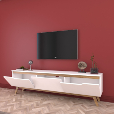 Televizní stolek Dalia, 180 cm, bílá / dub - 6