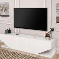 Televizní stolek Inci, 180 cm, bílá - 3