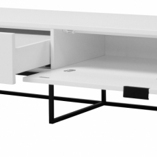 Televizní stolek Kobe, 200 cm, MDF, bílá - 3