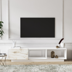 Televizní stolek Lepando, 180 cm, bílá - 2