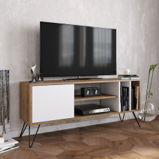 Televizní stolek Mistico, 140 cm, ořech / bílá - 2