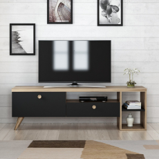 Televizní stolek Parion, 150 cm, černá - 2